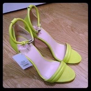 Prabal Gurung Lime Ankle Strap Heels
